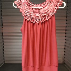 Vintage Wine Colored Sleeveless Blouse